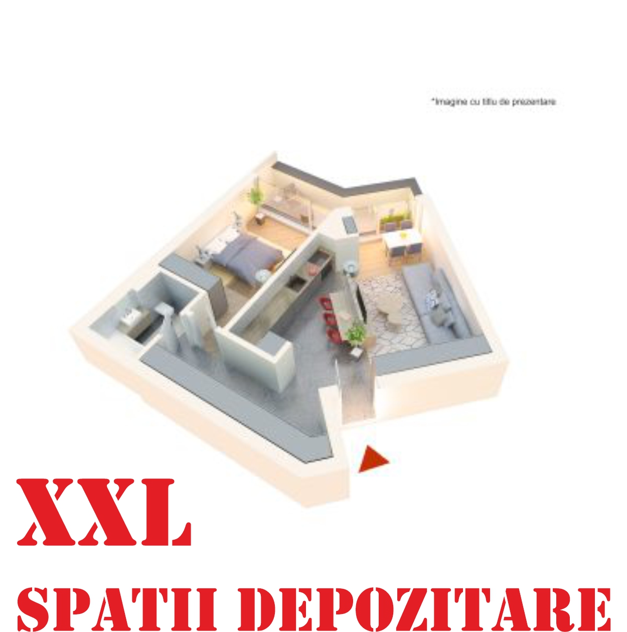 Apartament 2 camere tip 2Ec| Balcon | Etaj 1-4 | Corp C7 | Faza 3