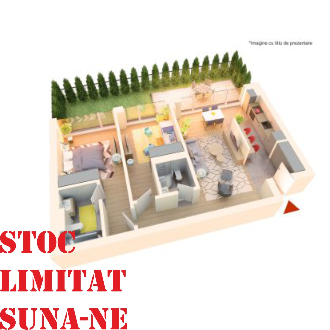 Apartament 3 camere tip 3A’ | Gradina | Parter | Corp C3, C4 | Faza 3