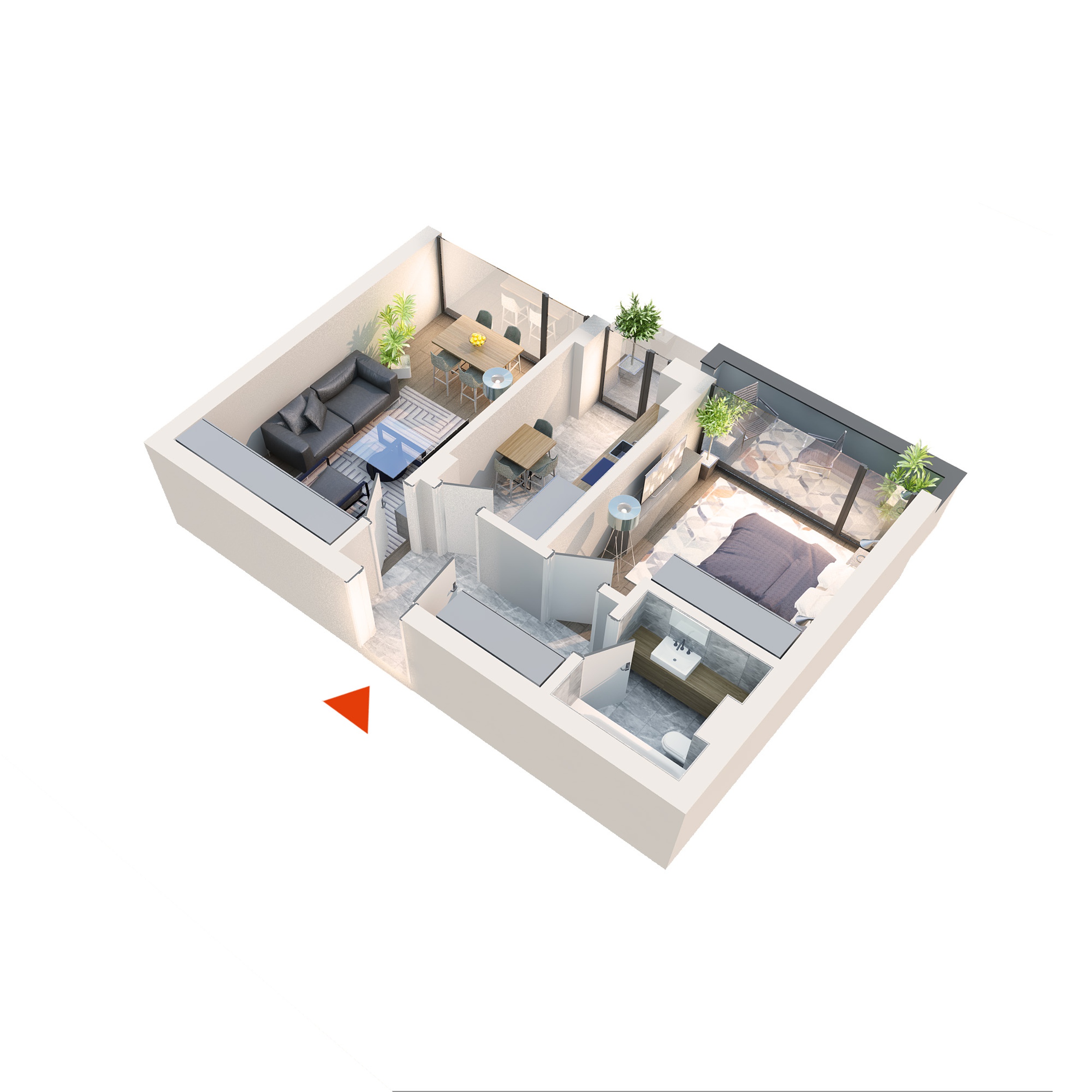 Apartamente noi 2 camere de vanzare | Atria Urban Resort