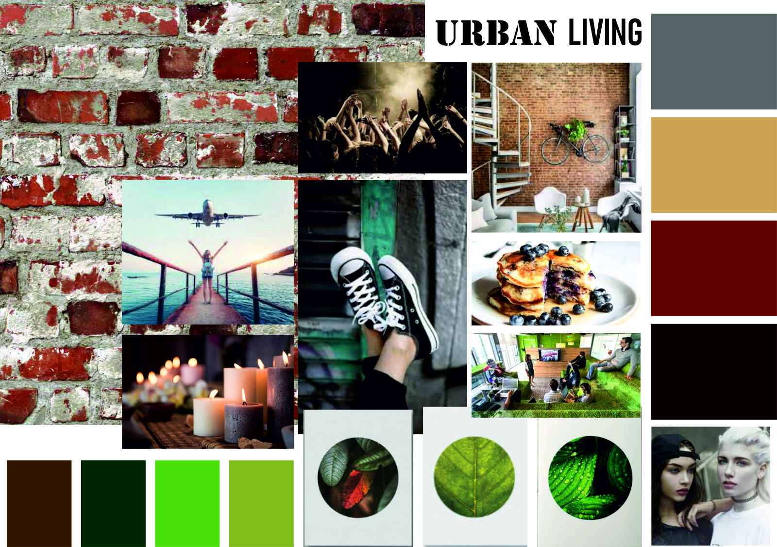 moodboard amenajare apartament in stil urban