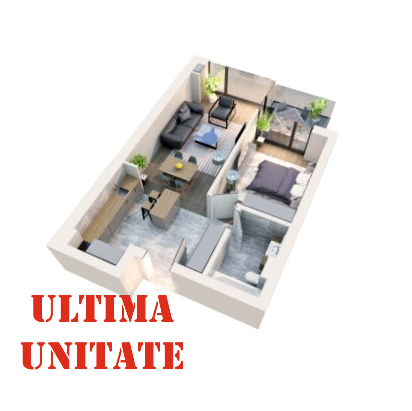 Apartament 2 camere tip 2D2” Logie | Etaj 6 | Corp C7 | Faza 2